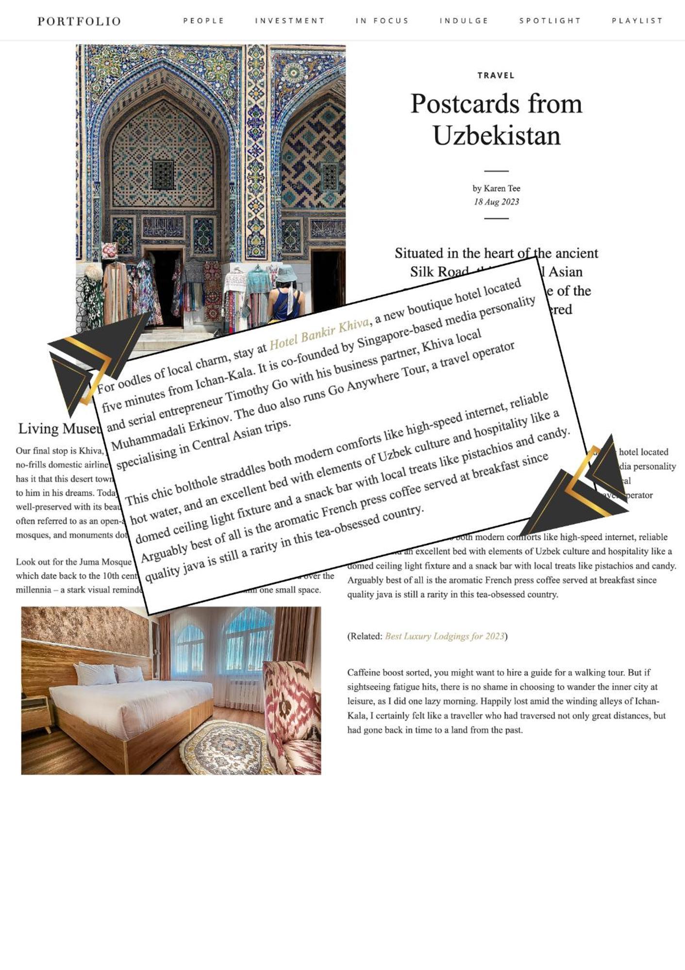Hotel Bankir Khiva Exterior photo